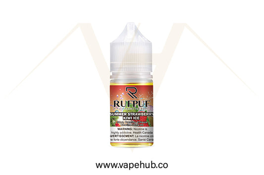 Rufpuf Summer Strawberry Kiwi Ice nicotine salt 30ML available at Vape Hub Pakistan.