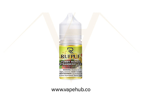 Rufpuf Yummy Mango Strawberry Ice nicotine salt 30ML available at Vape Hub Pakistan.