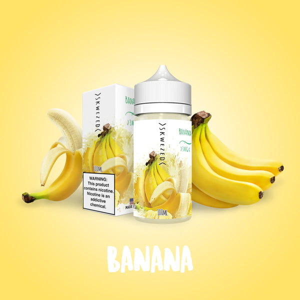 SKWEZED Banana 100ML available at Vape Hub Pakistan.