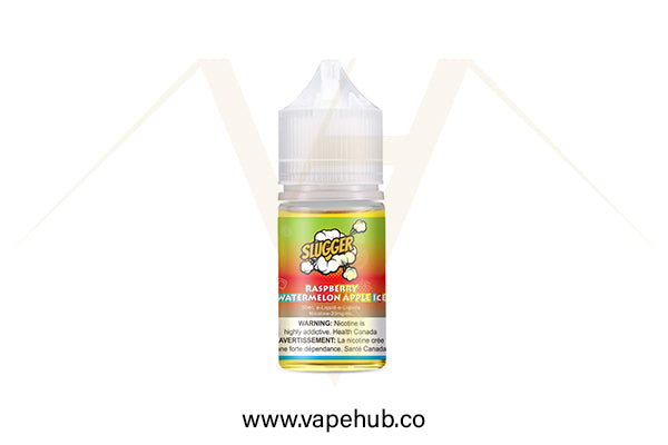 SLUGGER Raspberry Watermelon Ice Nicotine Salt 30ML available at Vape Hub Pakistan.