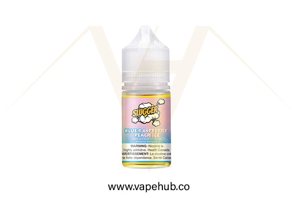 SLUGGER Blue Raspberry Peach Ice 30ml nicotine salt available at Vape Hub Pakistan. 