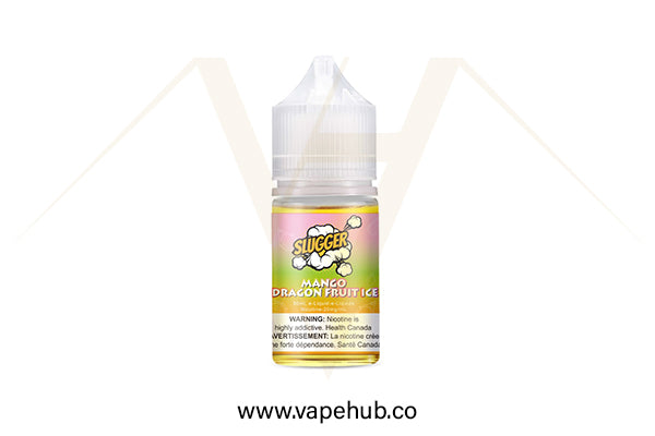 SLUGGER Mango Dragon fruit Ice Nicotine Salt 30ML available at Vape Hub Pakistan.