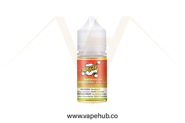 SLUGGER Watermelon Strawberry Kiwi Ice Nicotine Salt 30ML available at Vape Hub Pakistan.