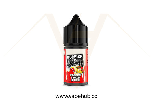 Moreish Puff Custards Strawberry and Banana Custard 30ML nicotine salt available at Vape Hub Pakistan.