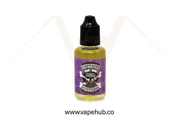 The Captain Peanut Butter 30ml nicotine salt available at Vape Hub Pakistan.