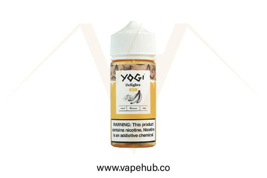 Yogi Delights Banana Ice 100ML available at Vape Hub Pakistan.