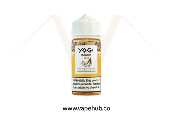 Yogi Delights Banana Ice 100ML available at Vape Hub Pakistan.