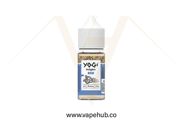 Yogi Delights Blueberry Ice 30ML nicotine salt available at Vape Hub Pakistan.