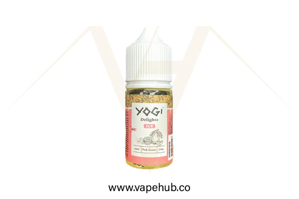 Yogi Delights Pink Guava Ice 30ML nicotine salt available at Vape Hub Pakistan.