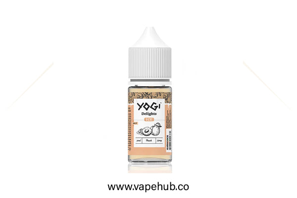 Yogi Delights Peach Ice 30ML nicotine salt available at Vape Hub Pakistan.